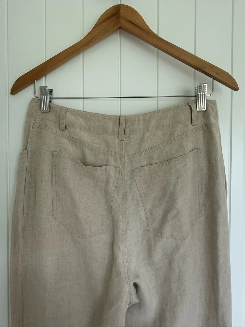 J. Crew Wide-Leg Linen-Blend Pants in Neutral Beige